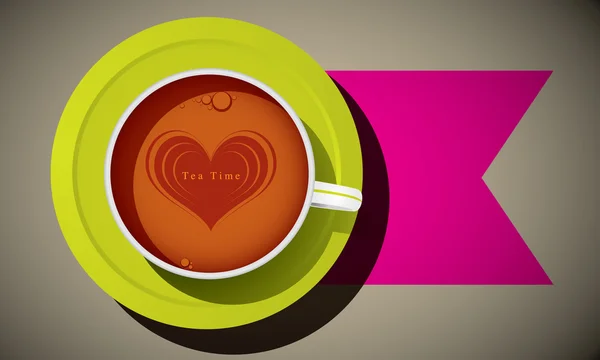 Bir fincan kahve, çay vektör — Stok Vektör