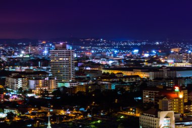 Tayland Pattaya city, gece lambası 