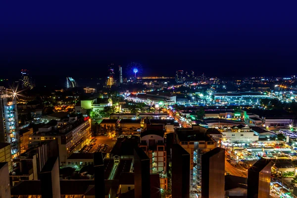 Ciudad de Pattaya Tailandia, Luz nocturna — Foto de Stock