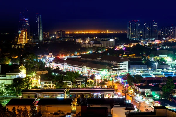 Pattaya city thailand, nattlampa — Stockfoto