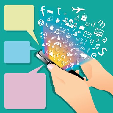 Smartphone uygulama kavramı vector oynamak