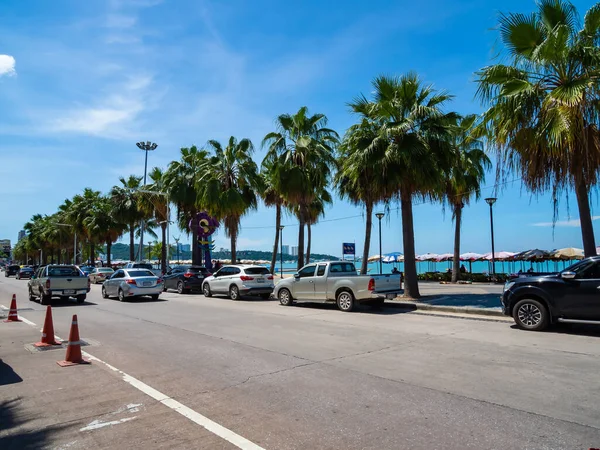 Pattaya Tailandia Octubre 2021 Playa Pattaya Antes Abrirse Los Turistas — Foto de Stock