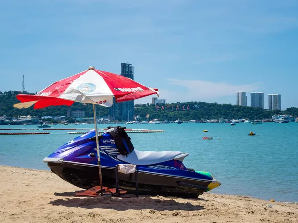 Pattaya Thailand Жовтня 2021 Пляж Паттайя Перед Відкриттям Туристів Після — стокове фото