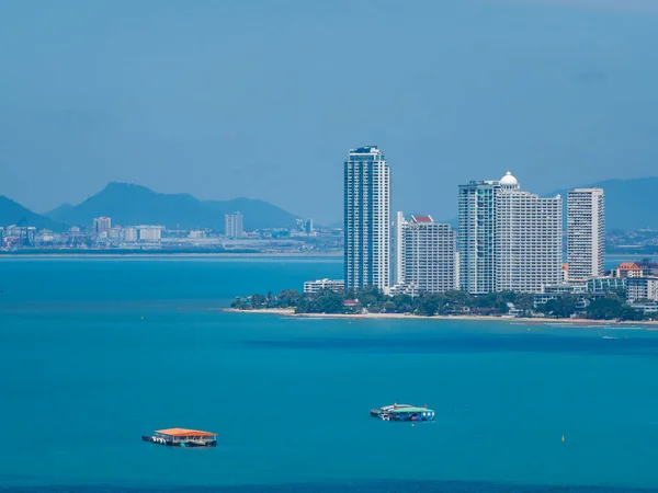 Pattaya Thailand October 2021 High Angle View Pattaya Bay Viewpoint — Stock Photo, Image