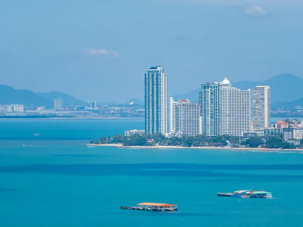 Pattaya Thailand October 2021 High Angle View Pattaya Bay Viewpoint — Stock Photo, Image