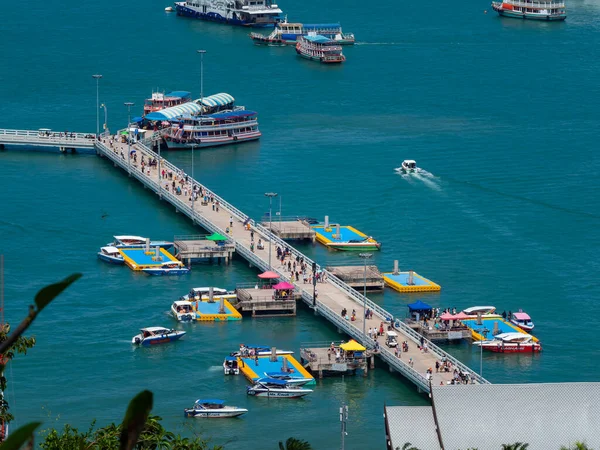 Pattaya Thailand 2021年10月25日 在泰国Pattaya Bay Viewpoint向游客开放之前 在2021年10月25日以下的Coronavirus Covid 19疫情爆发后 — 图库照片