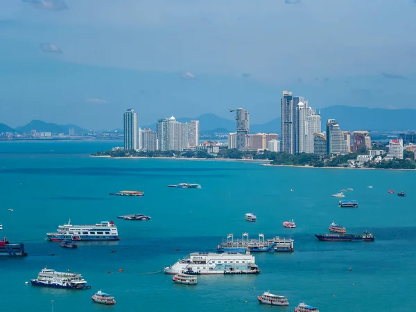 Pattaya Tilland Oktober 2021 Hög Vinkel Från Pattaya Bay Viewpoint — Stockfoto