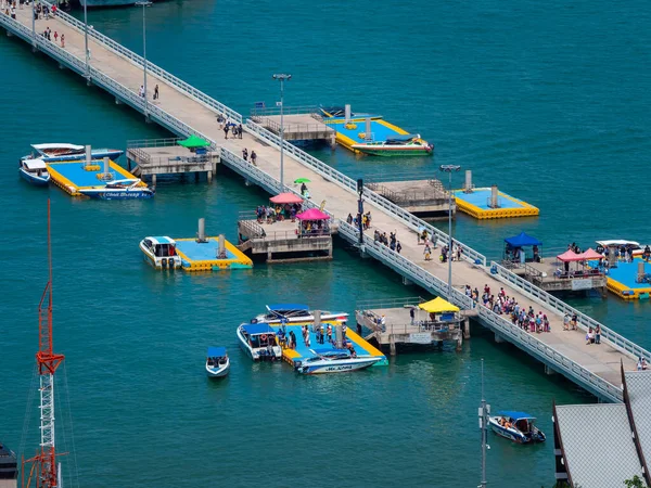 Pattaya Thailand Oktober 2021 Luchtfoto Van Bali Hai Pier Vanaf — Stockfoto