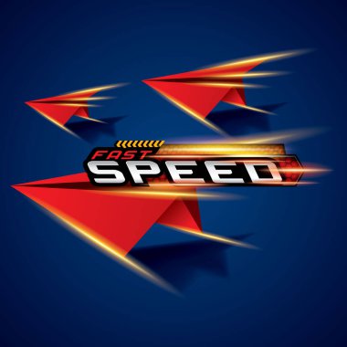 Hızlı Hız Tasarım logosu ve Vektör Şablonu.