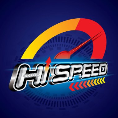 Hızlı Hız Tasarım logosu ve Vektör Şablonu.