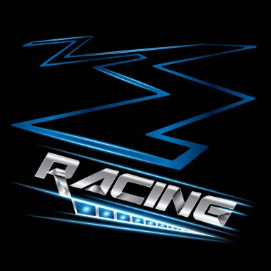 Yarış Tasarım logosu ve Vektör Şablonu.