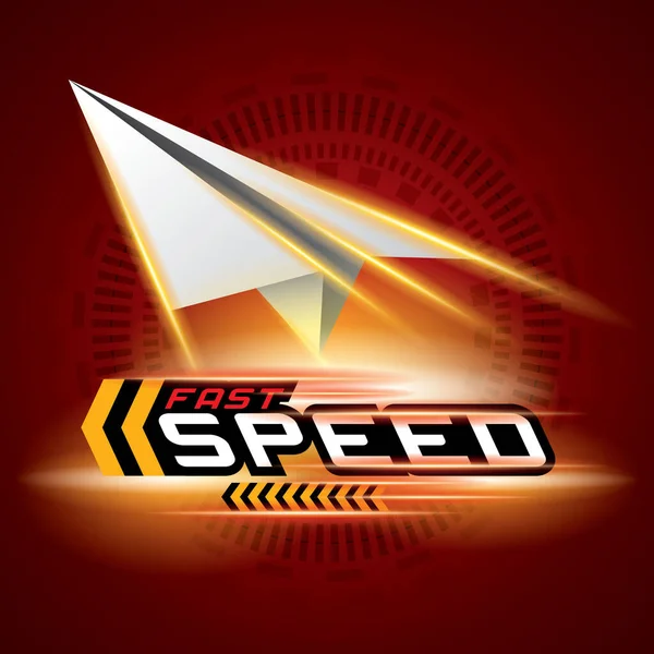 Schnelles Geschwindigkeitskonzept Für Design Logo Und Vektorvorlage — Stockvektor