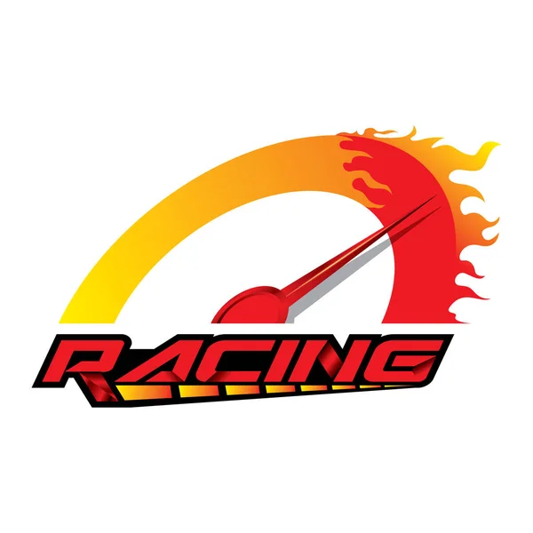 Racing Koncept För Design Logotyp Och Vektor Mall — Stock vektor