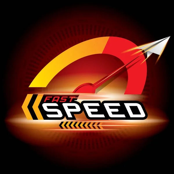Fast Speed Concept Design Logo Vector Template — Stock Vector