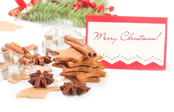 Biscuits au gingembre de Noël aux épices — Photo