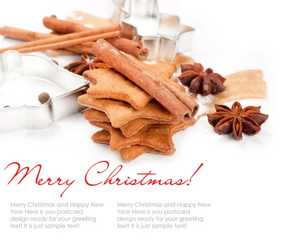 香料的圣诞姜饼干 — 图库照片