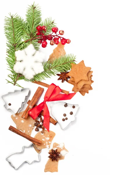 Vánoční zázvorové sušenky s kořením Stock Snímky