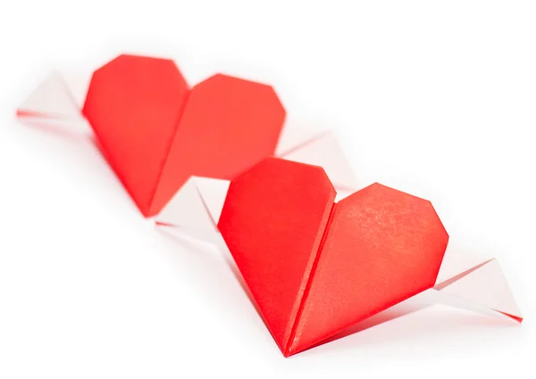 Un cuore origami di carta — Foto Stock