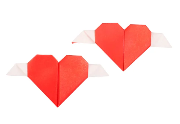 A paper origami heart — Stock Photo, Image