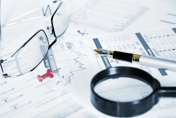 Geschäft mit Finanzanalysen — Stockfoto