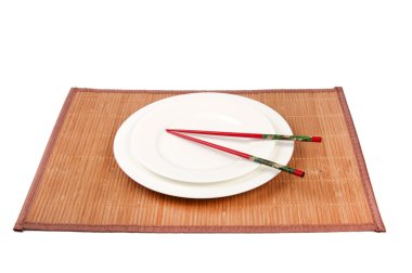 beyaz izole porselen tabak