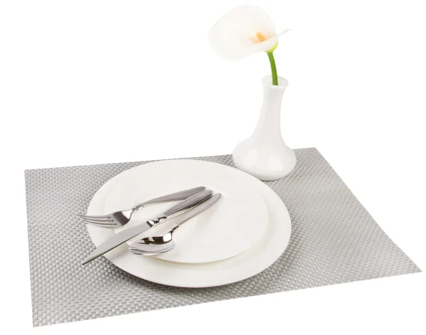 Porcelain plate isolated on white — Stock Photo, Image