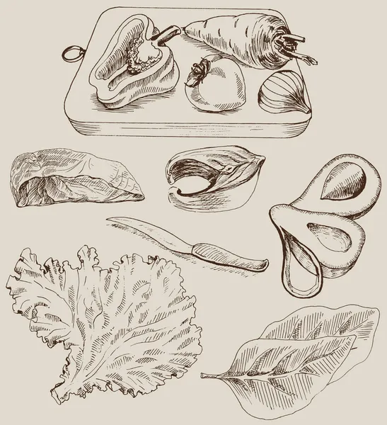 Ingrédients pour la cuisson — Image vectorielle