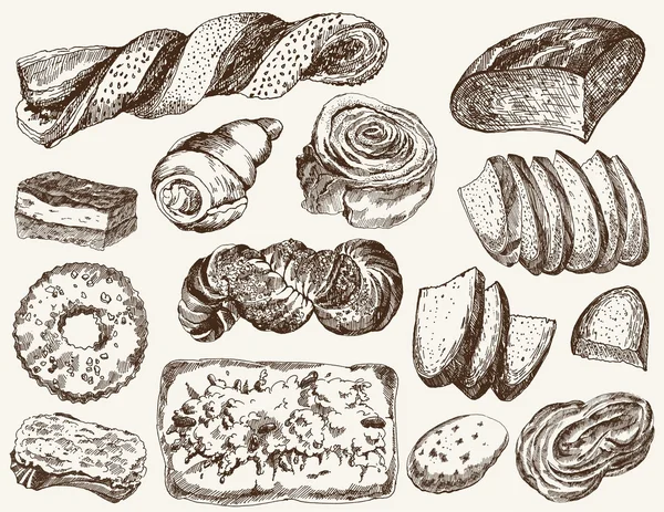 Produits de boulangerie — Image vectorielle