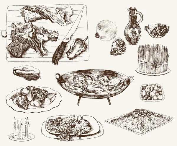 Cocina musulmana — Archivo Imágenes Vectoriales