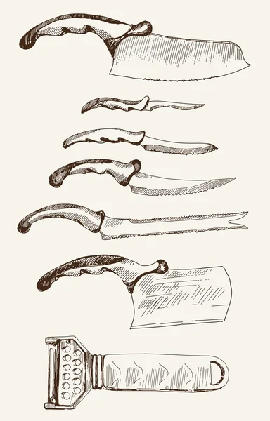 Cuchillo de cocina — Vector de stock