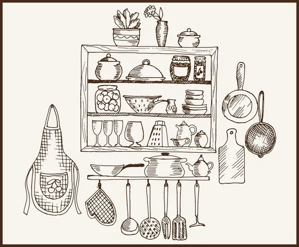 Articles de cuisine — Image vectorielle