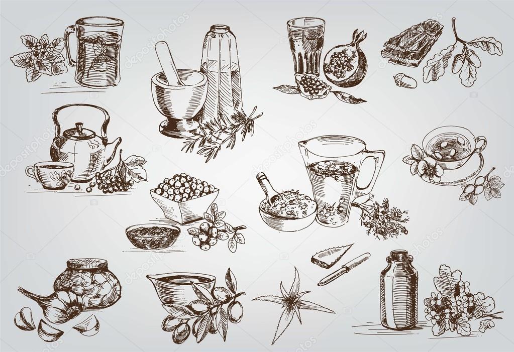 Plants and herbs in folk medicine