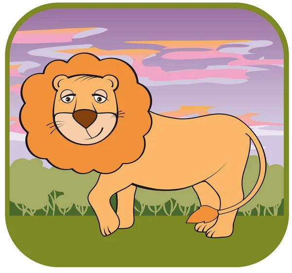 Lion vecteur dessiné à la main — Image vectorielle