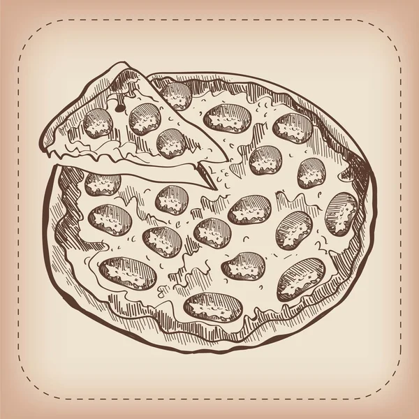 Ink hand drawn pizza package box template Stock Vector Image by ©awispa