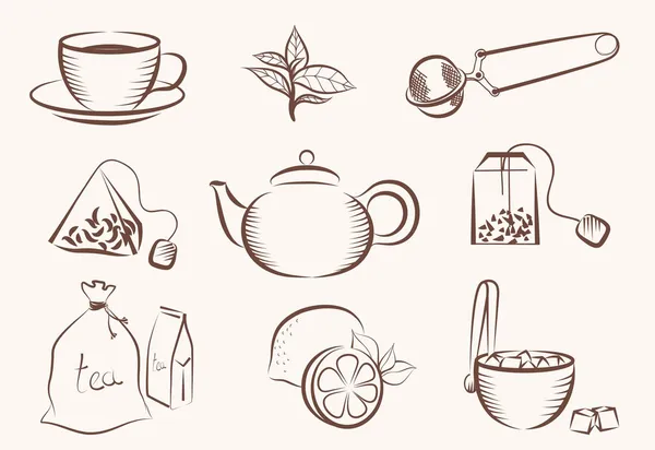 Icono del té — Archivo Imágenes Vectoriales