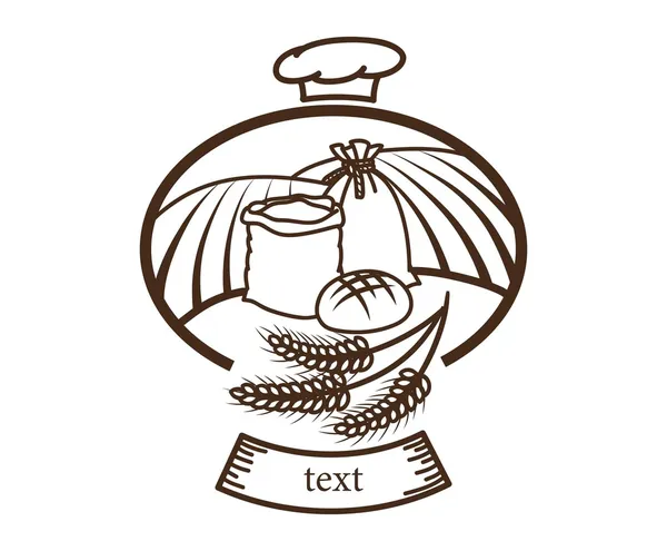 Logotipo do pão — Vetor de Stock