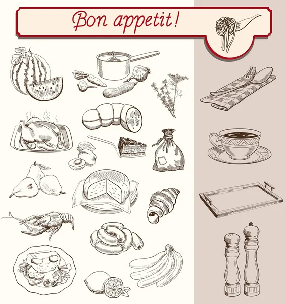 Bon appetit — Stock Vector