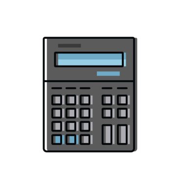 Hesap makinesi basit renk vektörü çizimi.