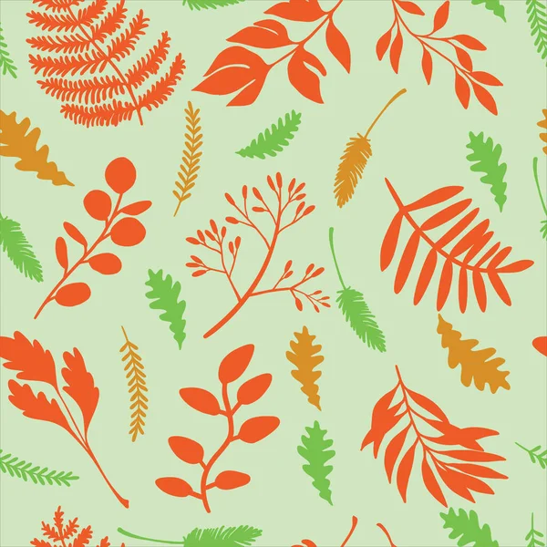 Ağaç yaprakları, kusursuz desenler, giysi, tekstil ve ambalaj için baskı tasarımı — Stok Vektör