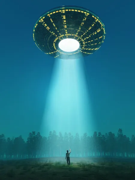 Flying saucer arrived — Stock Photo, Image