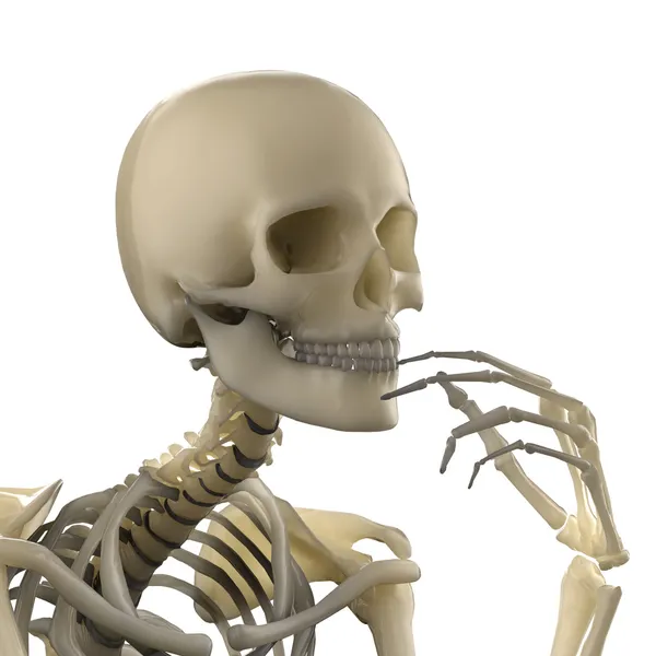 Thinking skeleton — Stock Photo, Image