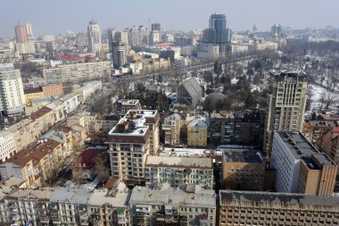Kiev şehri, havadan görünümü
