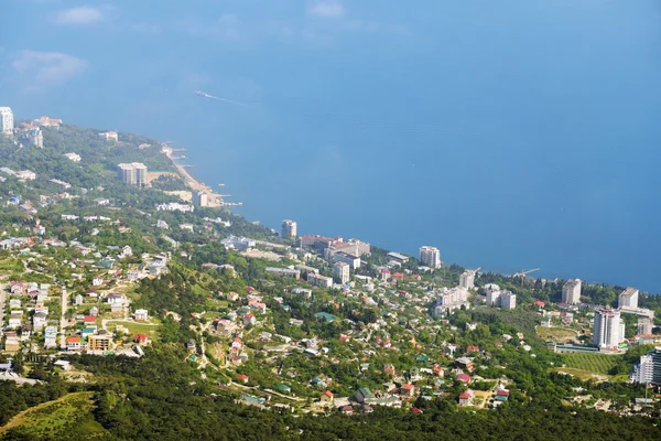Vista aerea della costa della Crimea vicino a Yalta — Foto Stock