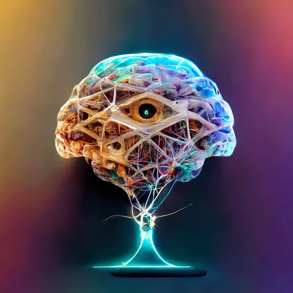 Artificial Neural Network Digital Illustration Obraz Stockowy
