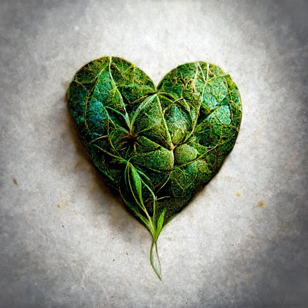 Heart Shape Filled Herbs — Stock Photo, Image