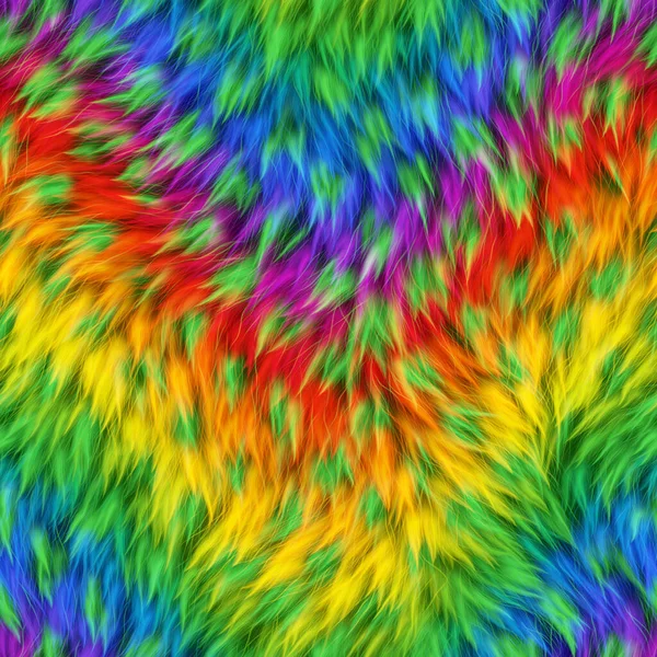 Fur Seamless Texture Rainbow Color Pattern Fabric Illustration — Stockfoto