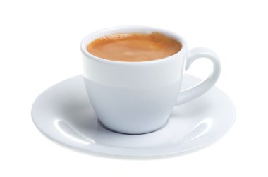 espresso fincan beyaz zemin üzerine izole