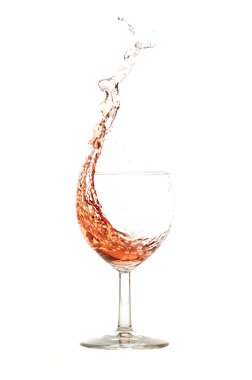 Rosé wine splash