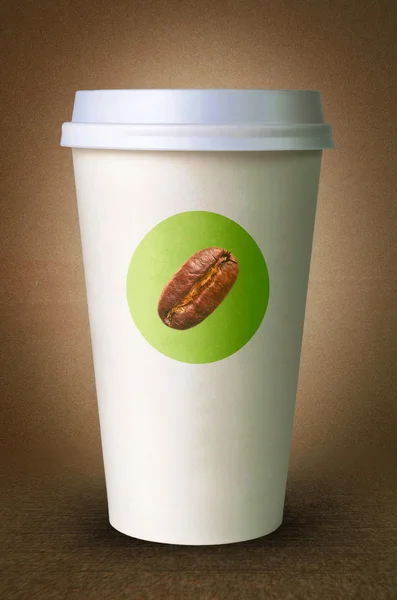 Pappbecher für Kaffee mit Logo — Stockfoto