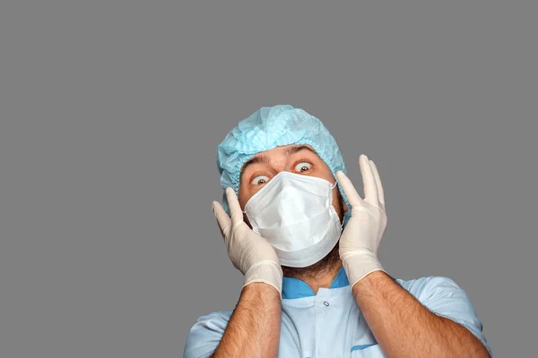 Emotion on doctors face — Stock Photo, Image